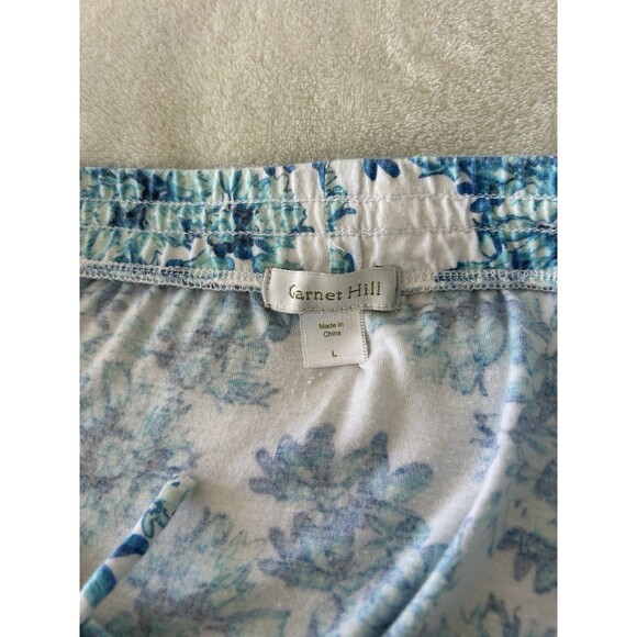 GarnetHill Skirt Large Tiered Botanical Garden Coastal Flowy Feminine Blue White - Picture 10 of 11